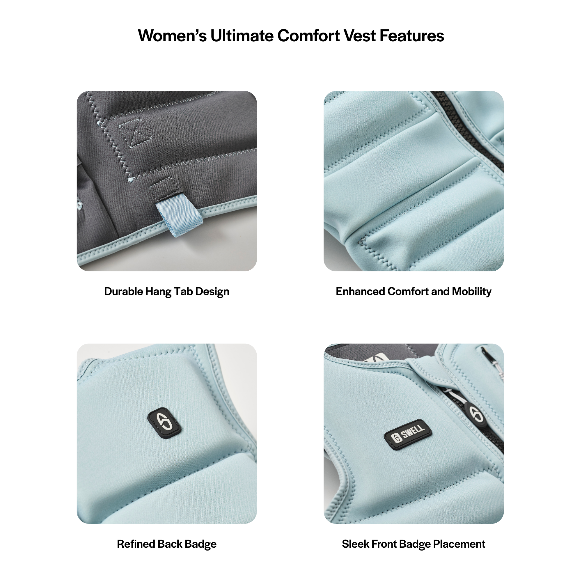 SWELL Wakesurf Vest - Women's Iris - Ultimate Comfort Neoprene Jacket