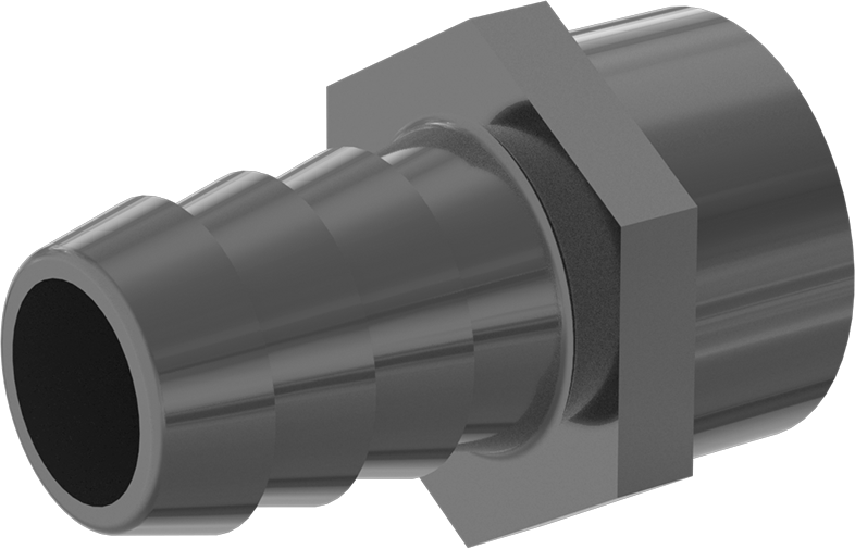 Plastic Barbed Hose Fitting - 3/4" NPT to 3/4" Hose Barb