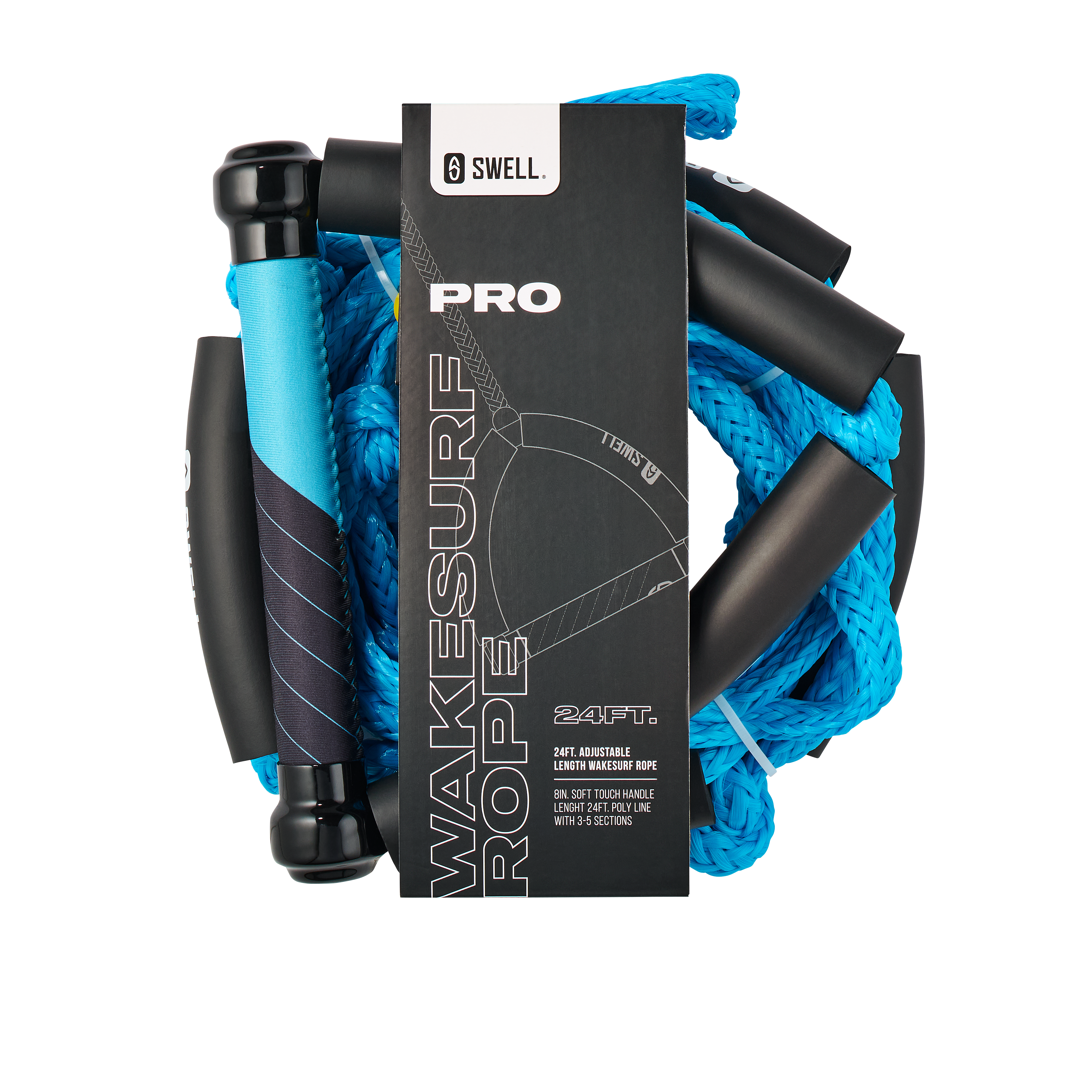 SWELL Wakesurf Pro Wakesurf Rope - 24 ft Adjustable Length