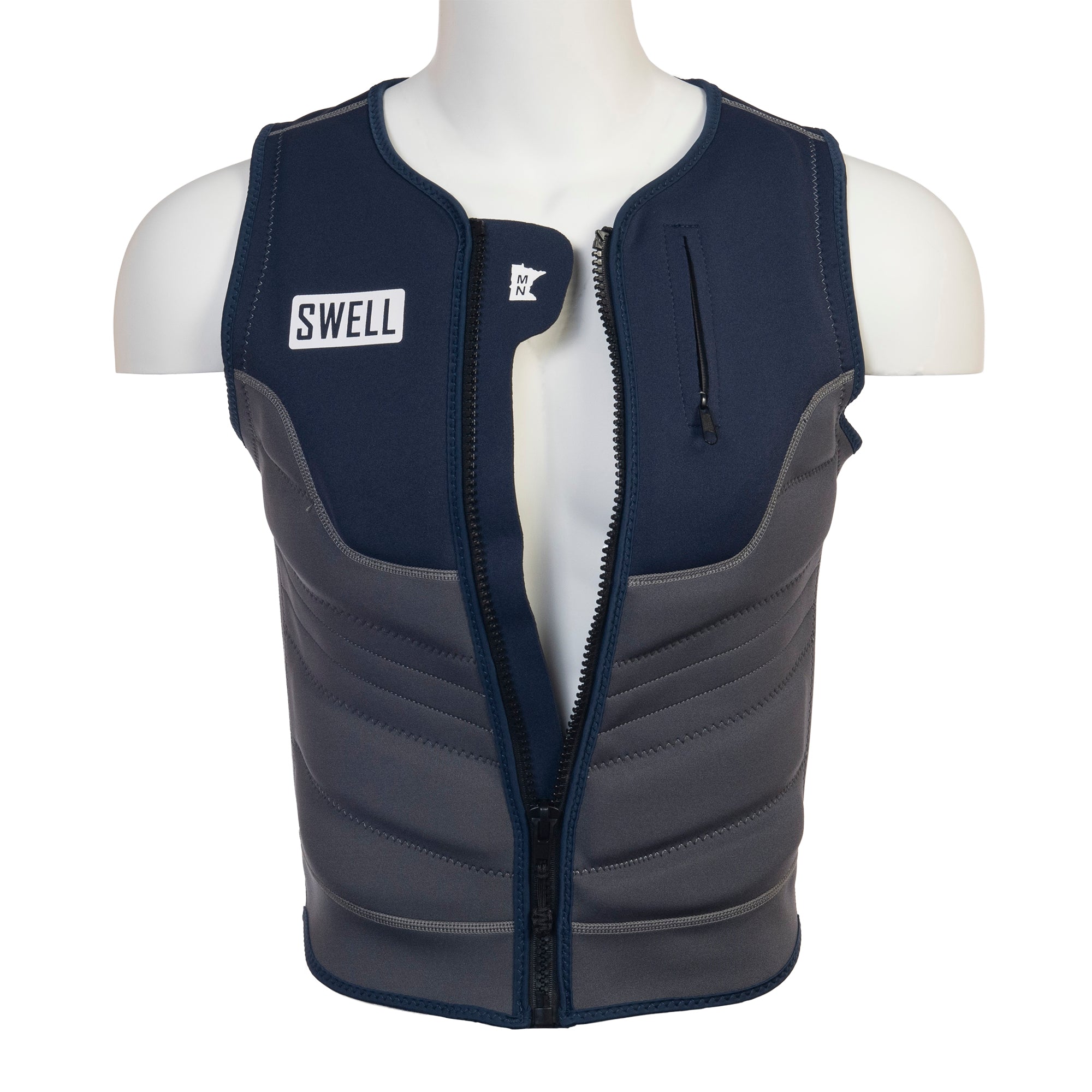 SWELL Comp Vest - Men's Navy - Neoprene Jacket - SWELL Wakesurf