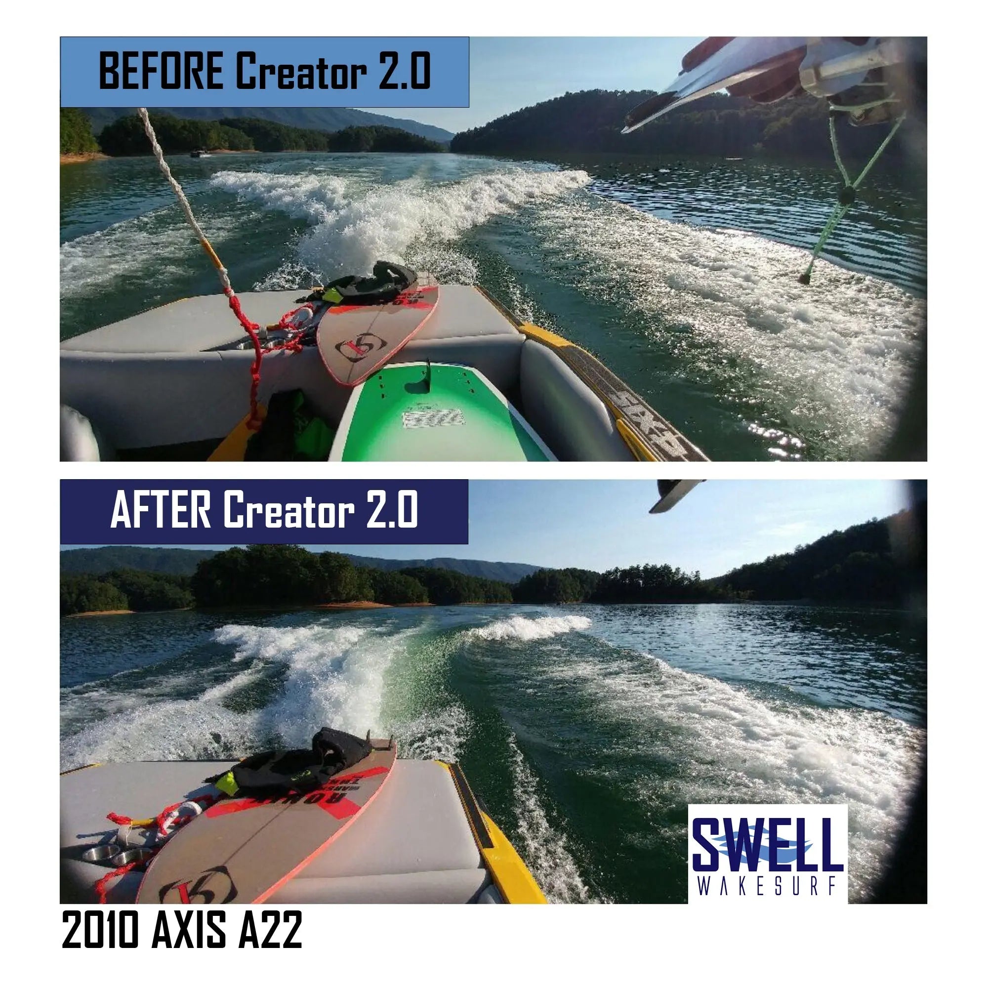 SWELL Wakesurf Creator 2.0 - The Original Suction Shaper SWELL Wakesurf