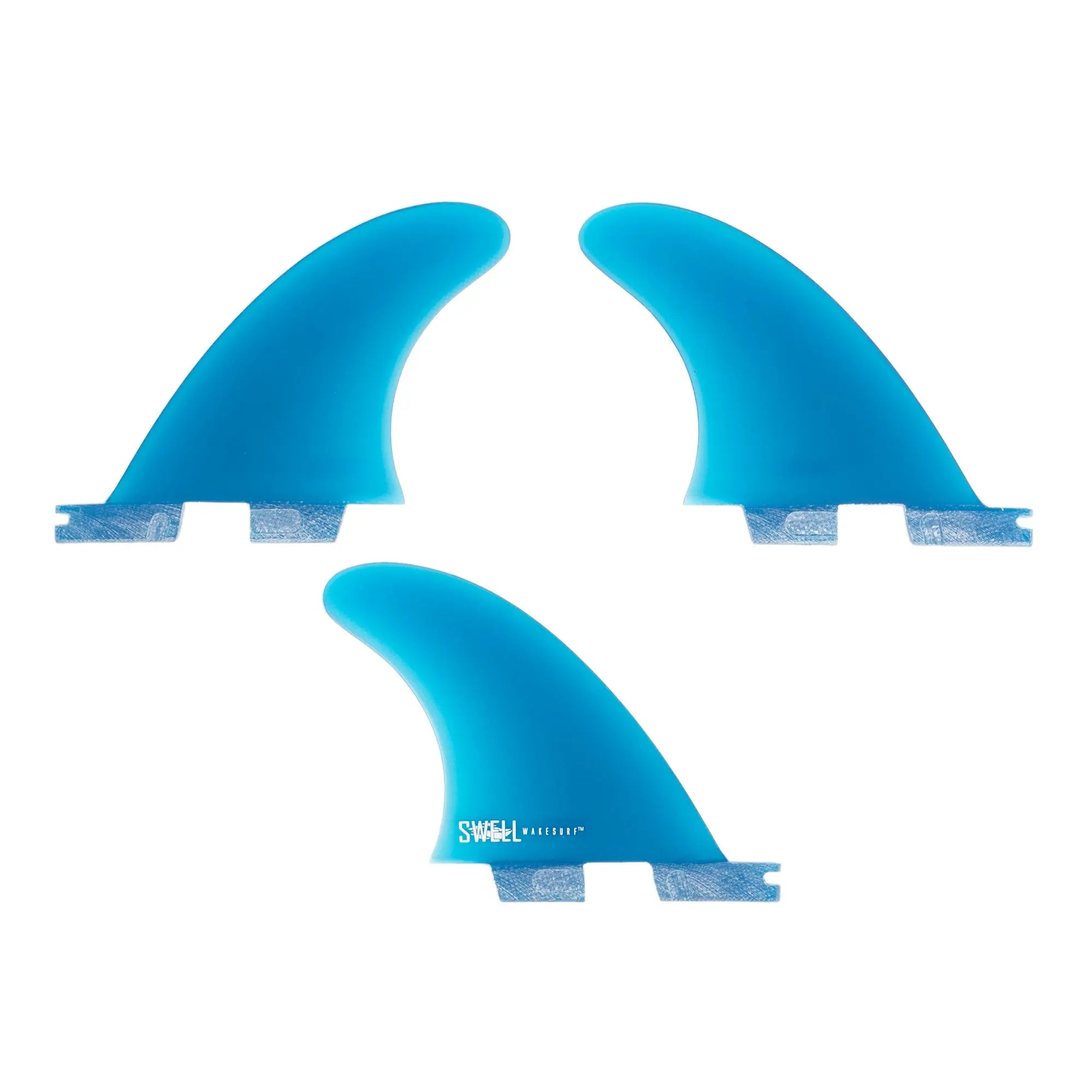 SWELL Wakesurf Fiberglass Fins - Triple Set - 2 Side Fins 1 Center Fin SWELL Wakesurf