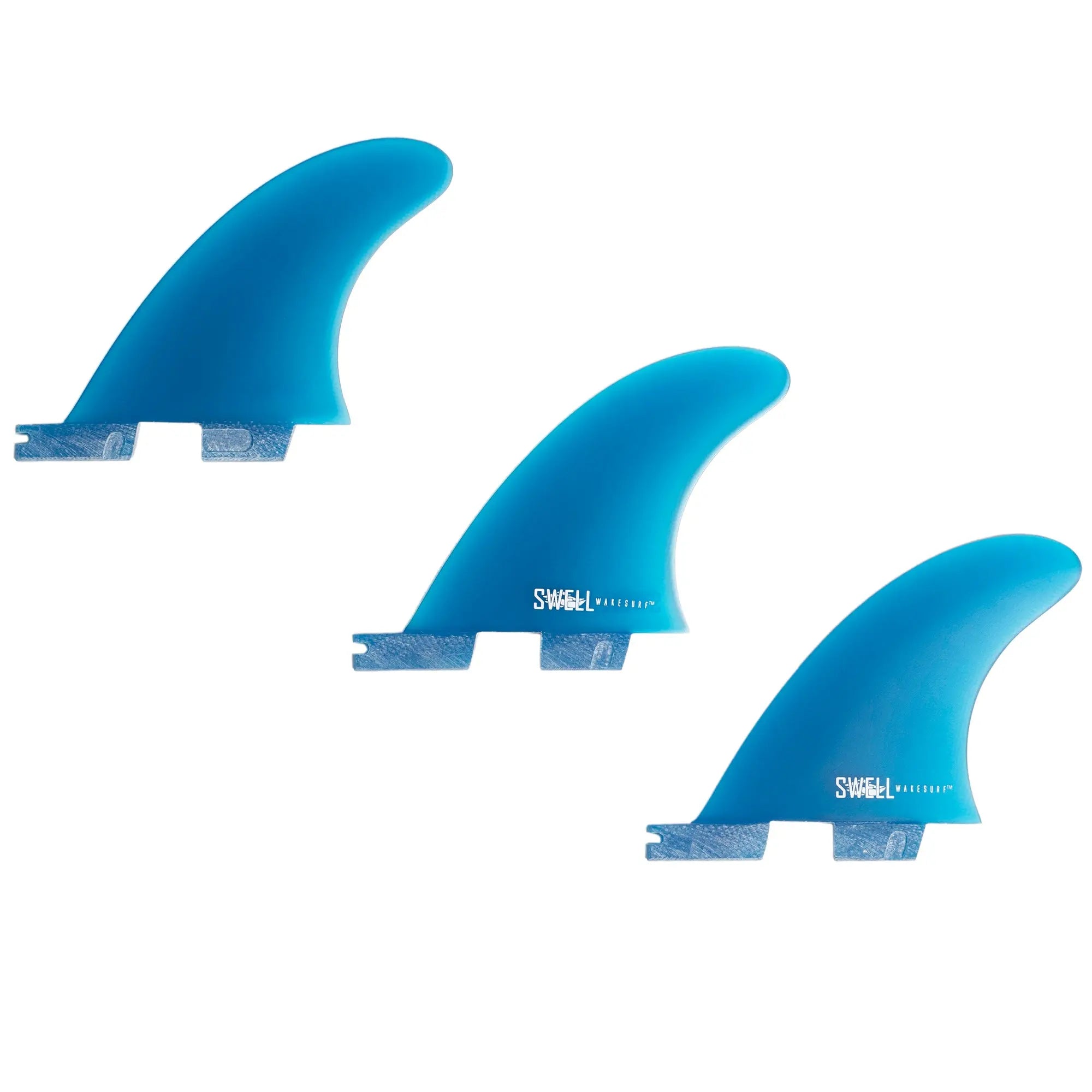 SWELL Wakesurf Fiberglass Fins - Triple Set - 2 Side Fins 1 Center Fin SWELL Wakesurf