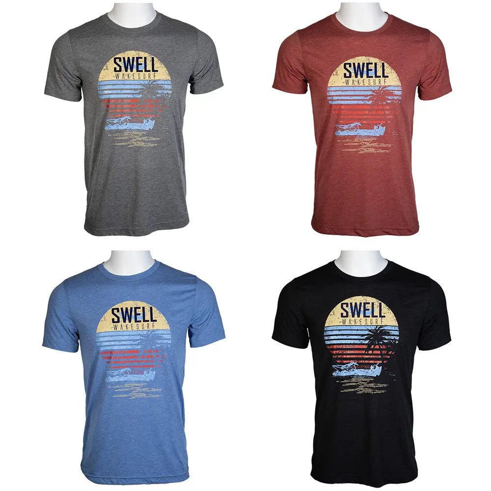 SWELL Wakesurf Sunset Shirt - Premium Tri Blend Tee SWELL Wakesurf