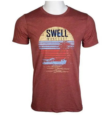 SWELL Wakesurf Sunset Shirt - Premium Tri Blend Tee SWELL Wakesurf