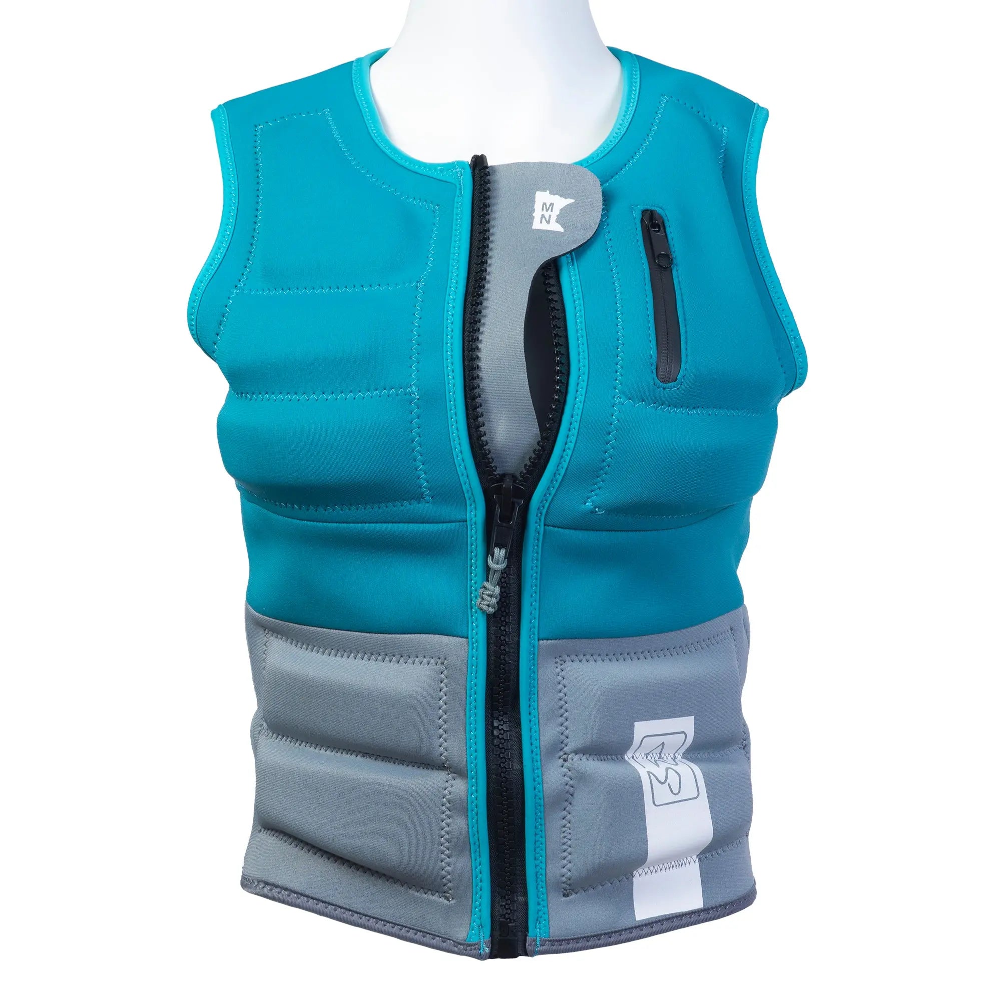 SWELL Wakesurf Vest - Women's Aqua - Ultimate Comfort Neoprene Jacket SWELL Wakesurf