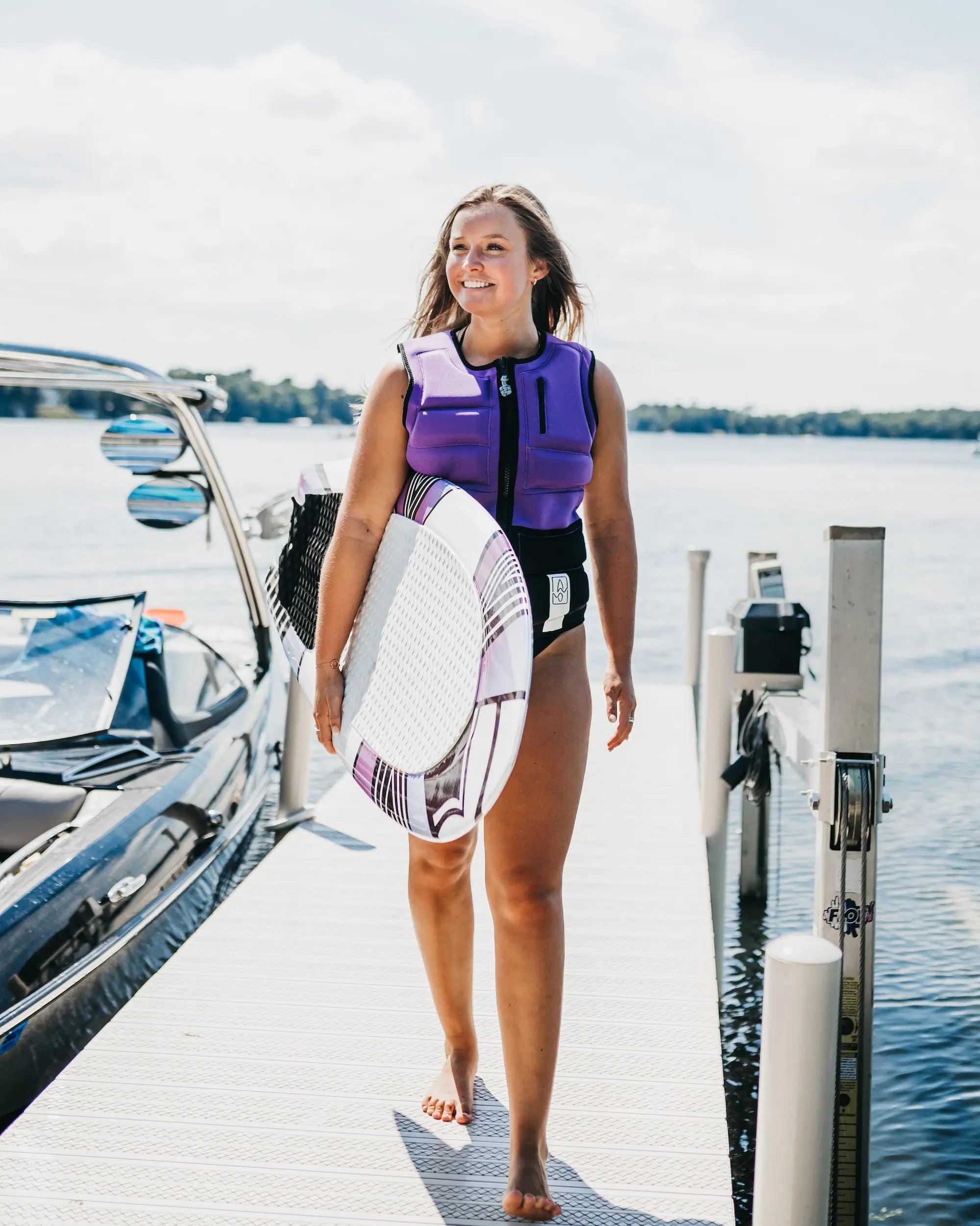 SWELL Wakesurf Vest - Women's Violet - Ultimate Comfort Neoprene Jacket SWELL Wakesurf