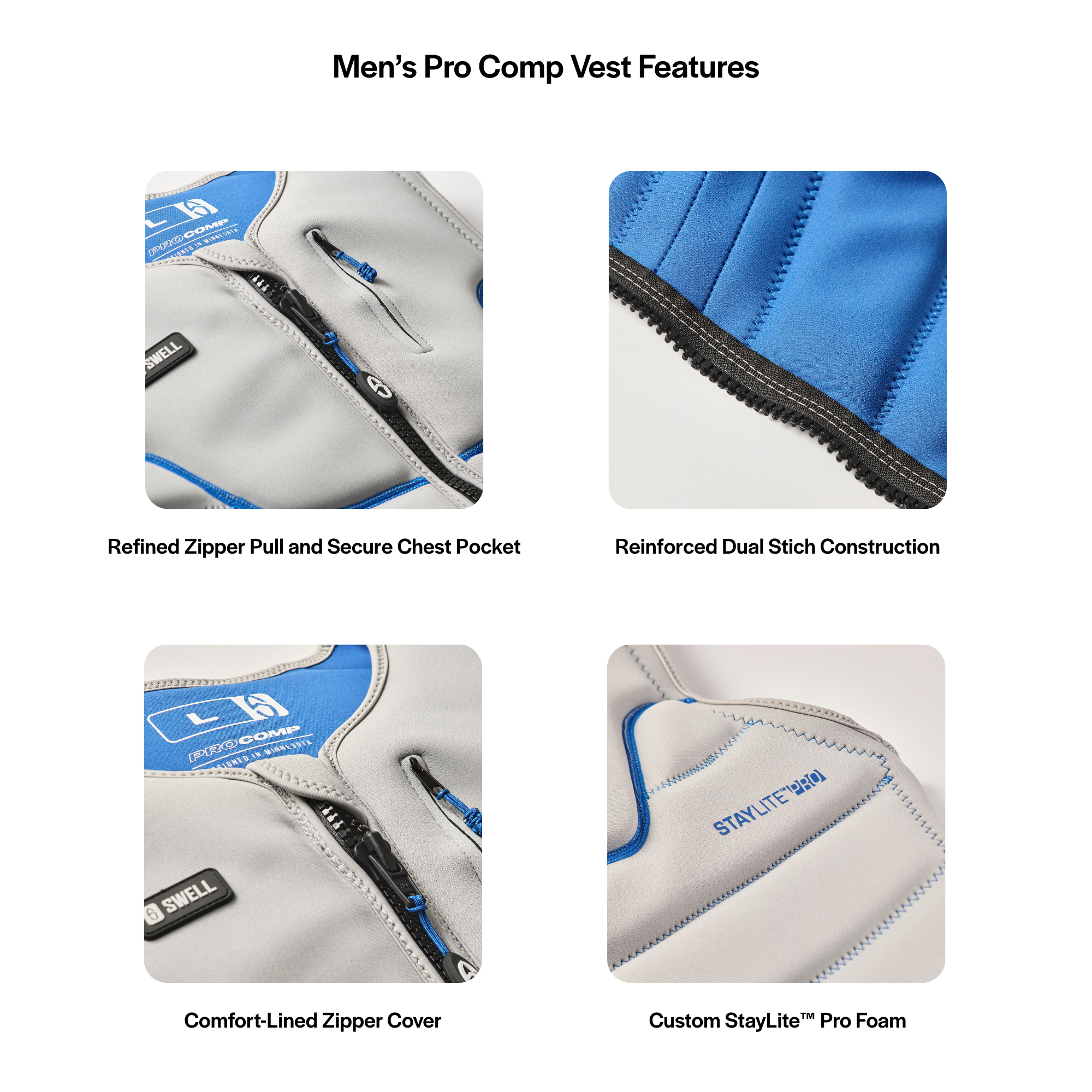 SWELL Pro Comp Vest - Men's Moss -  Neoprene Jacket