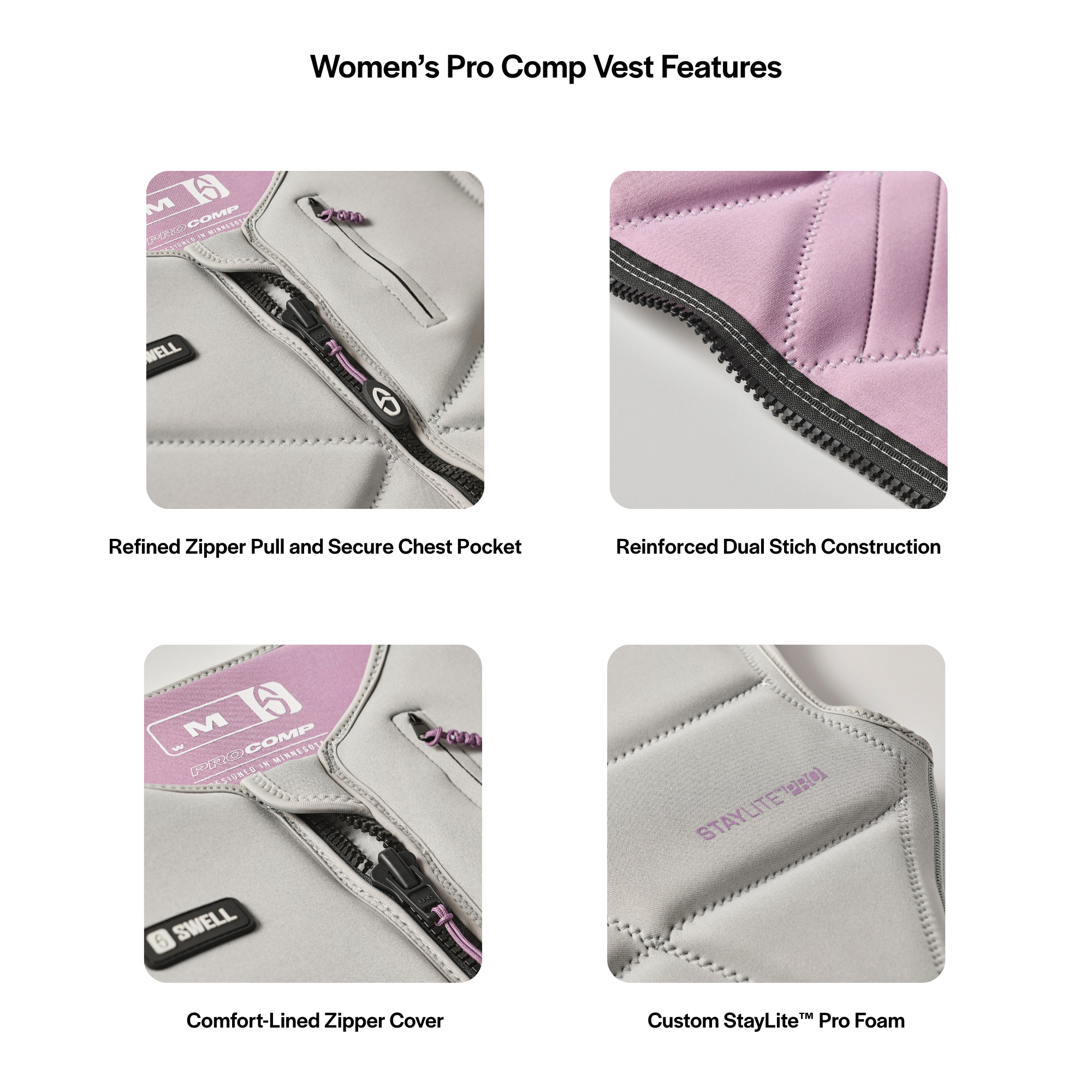 SWELL Pro Comp Vest - Women's Merlot - Neoprene Jacket