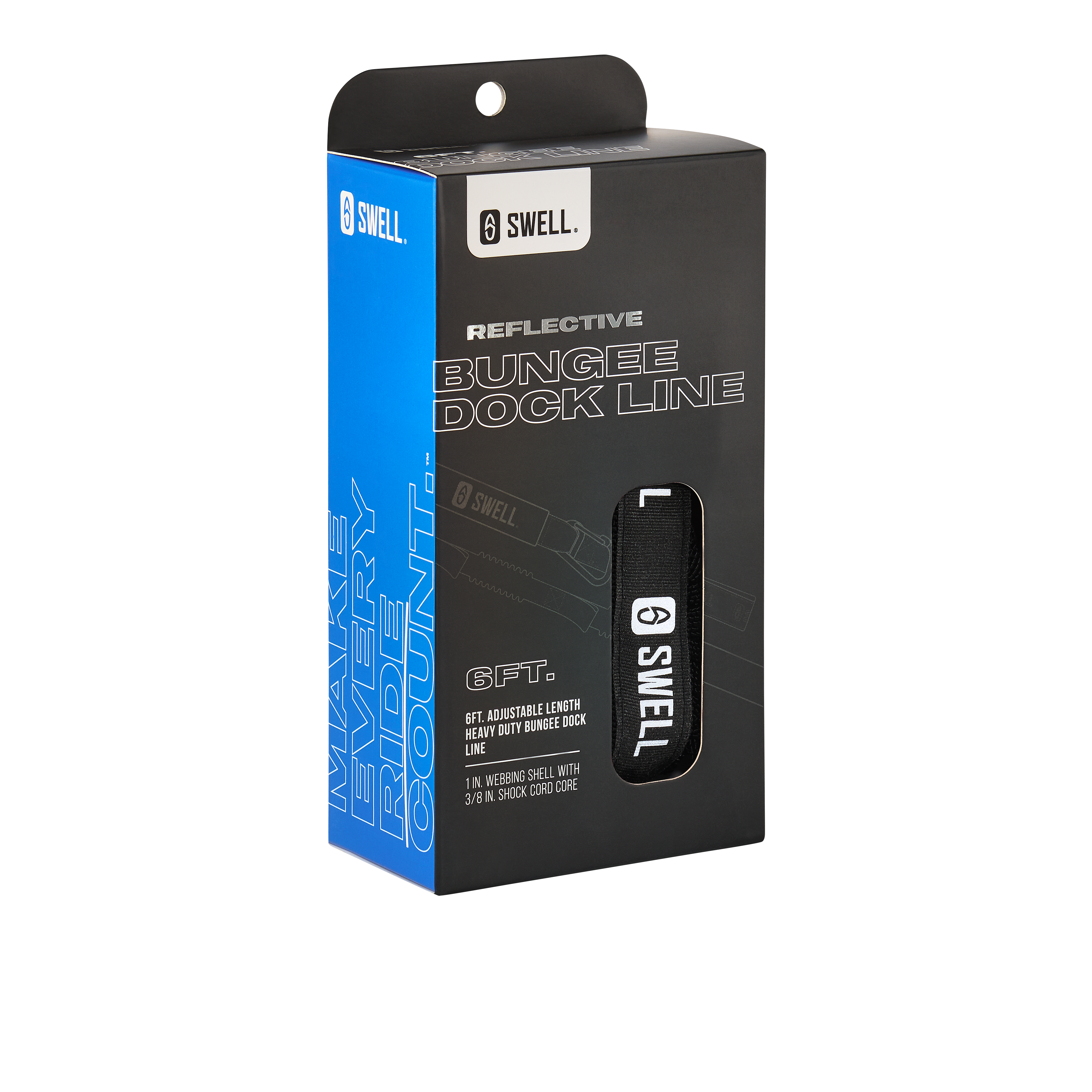 SWELL Wakesurf - Bungee Dock Line 6 ft. - Shock Absorbing, Adjustable Length, Quick Tie Design