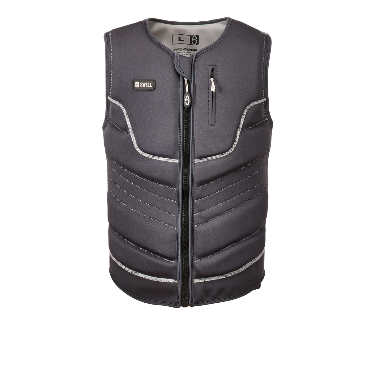 Comp Vest Men's SWELL Pro Comp Vest - Men's Onyx - Neoprene Jacket | SWELL Wakesurf
