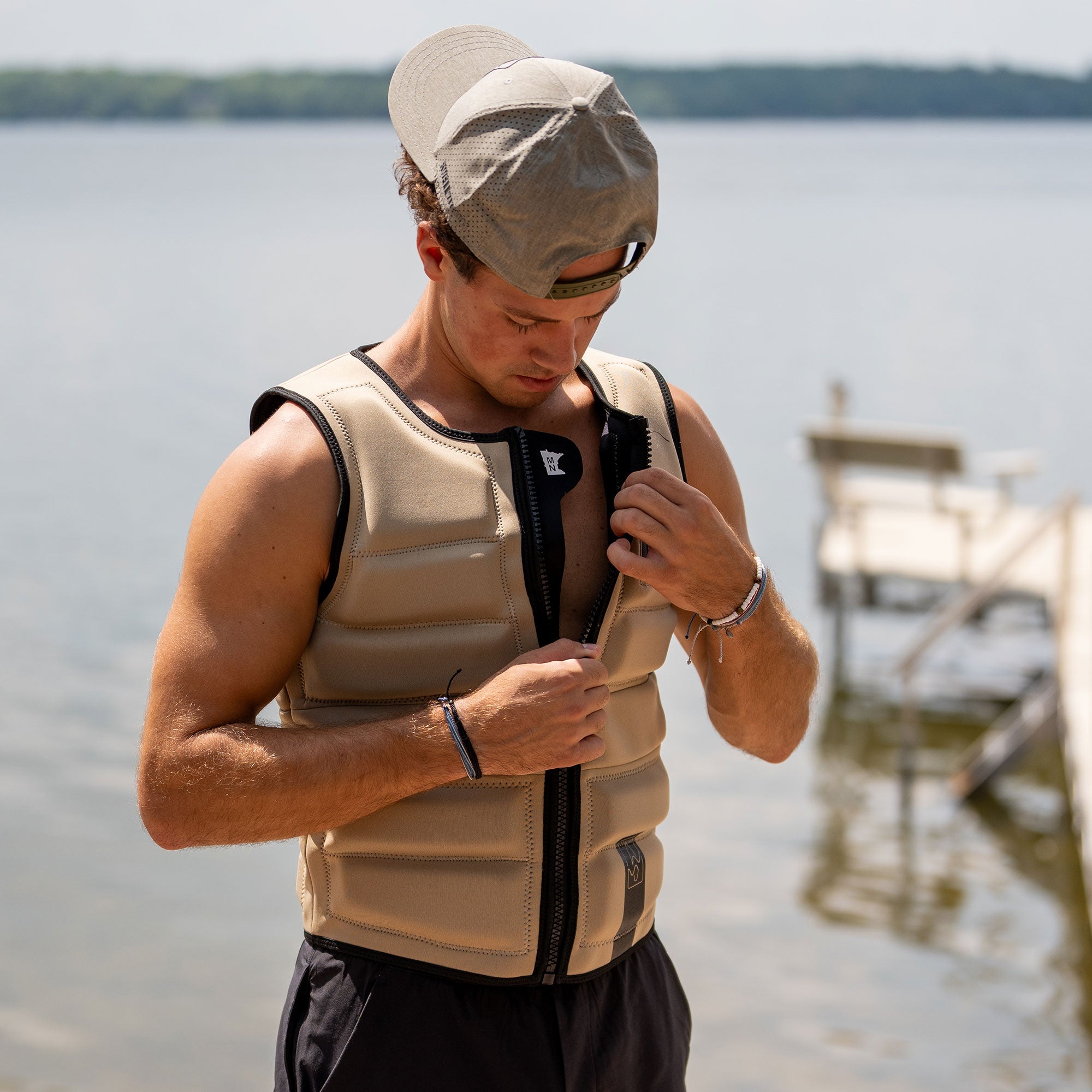 SWELL Wakesurf Vest - Men's Sand - Ultimate Comfort Neoprene
