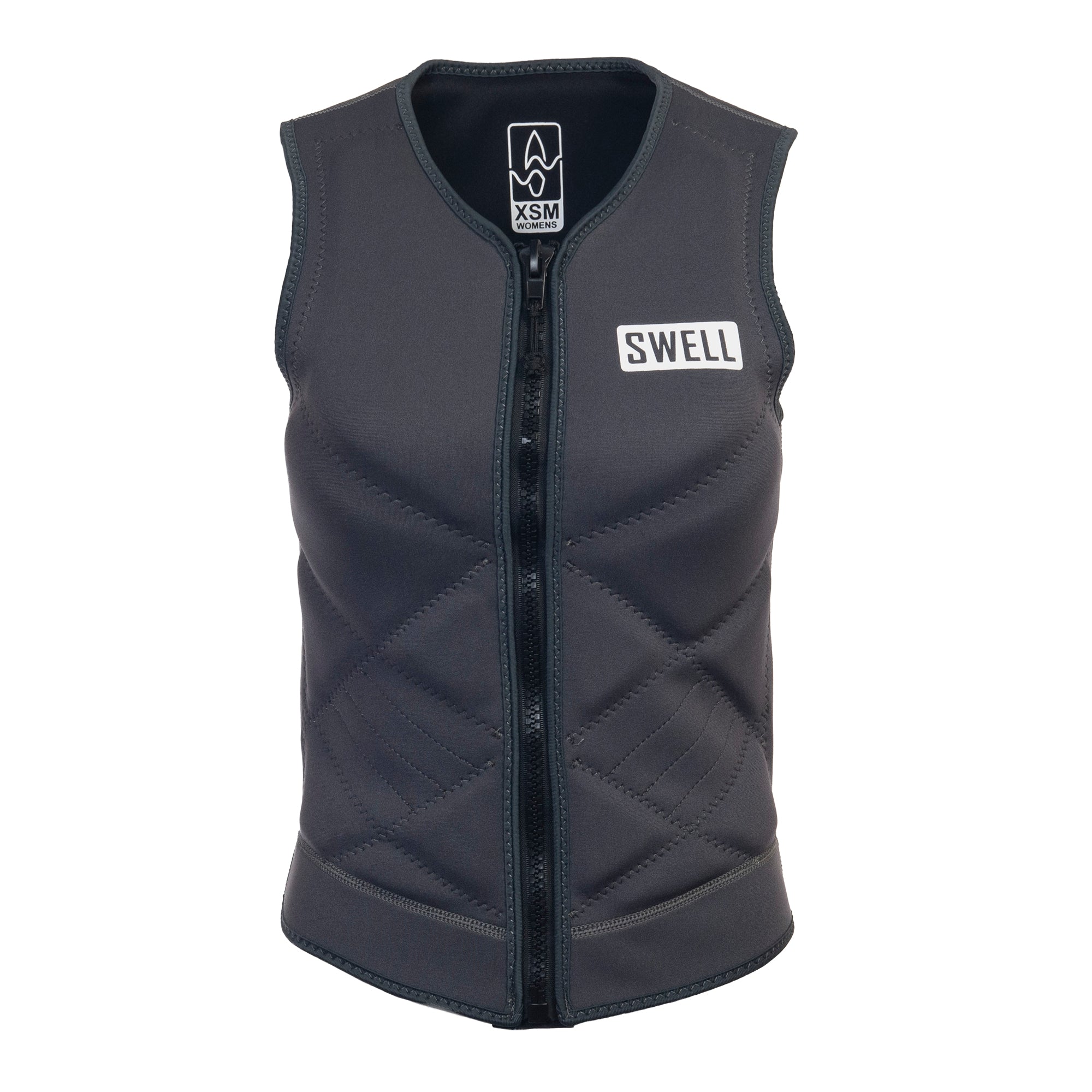 SWELL Comp Vest - Women's Charcoal - Neoprene Jacket - SWELL Wakesurf
