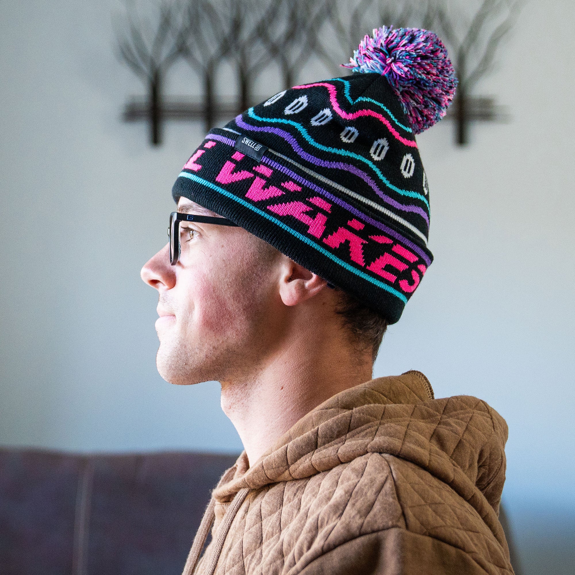 SWELL Wakesurf - Neon Puffer - Winter Pom Beanie - SWELL Wakesurf