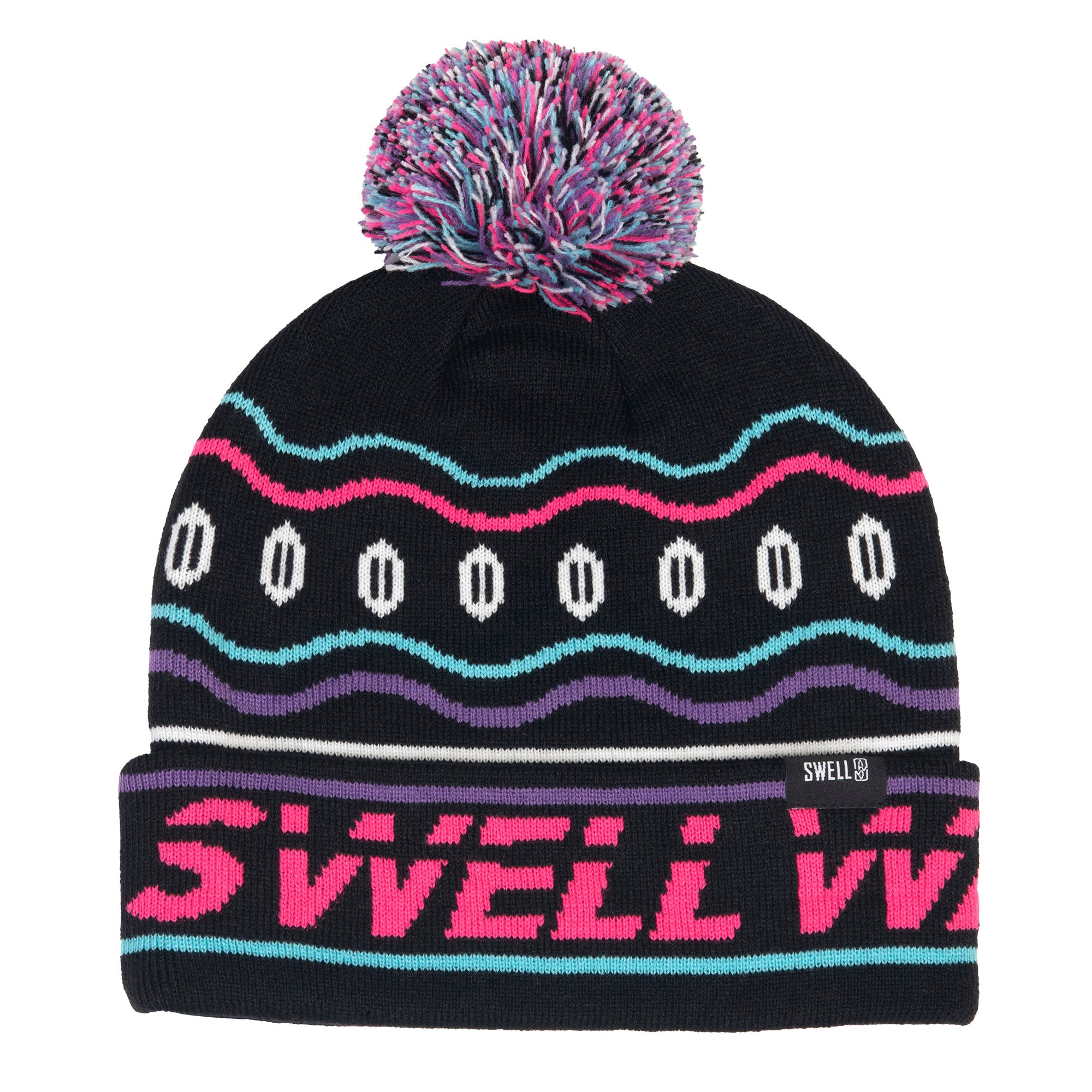 SWELL Wakesurf - Neon Puffer - Winter Pom Beanie - SWELL Wakesurf