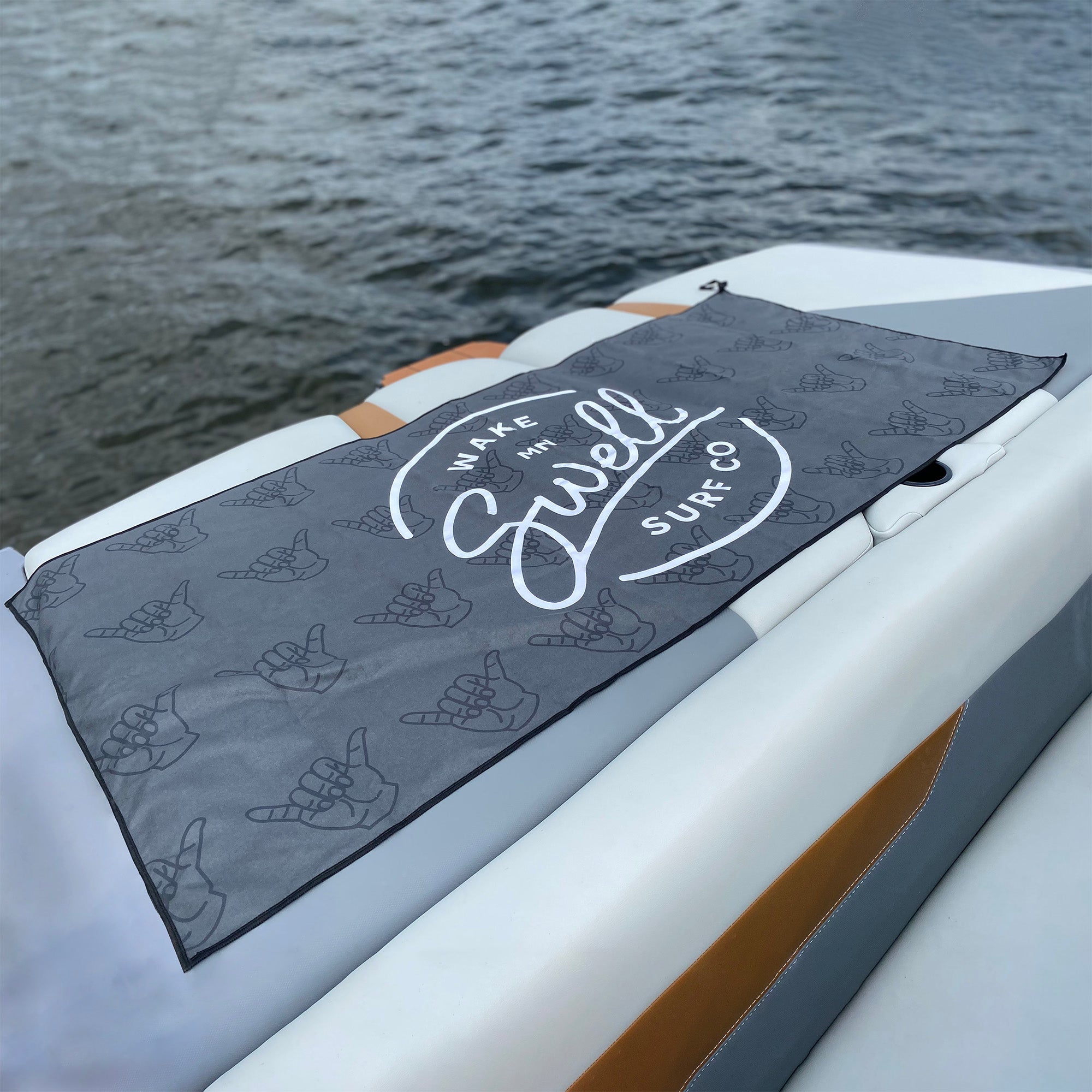 SWELL Wakesurf - Quick-Dry Towel - Boat Day Towel With Hanging Loop