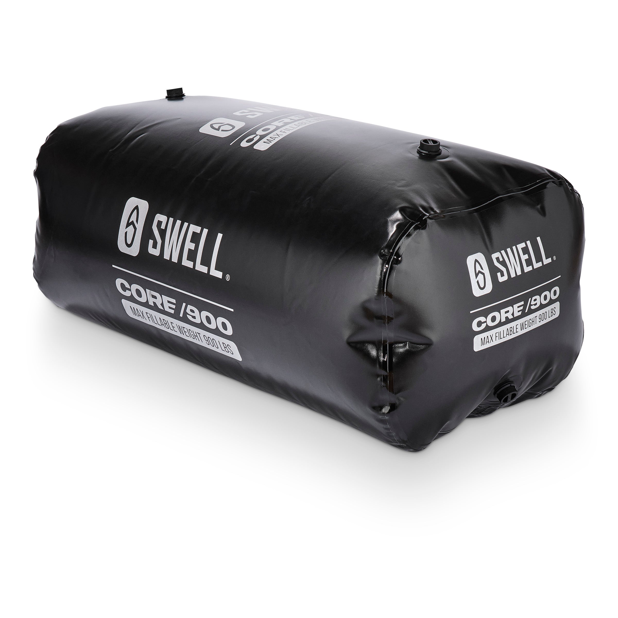 SWELL Core 900 LB Ballast Bag angled view – premium wake surf and wakeboard ballast bag with faster fill and drain than Fatsac.