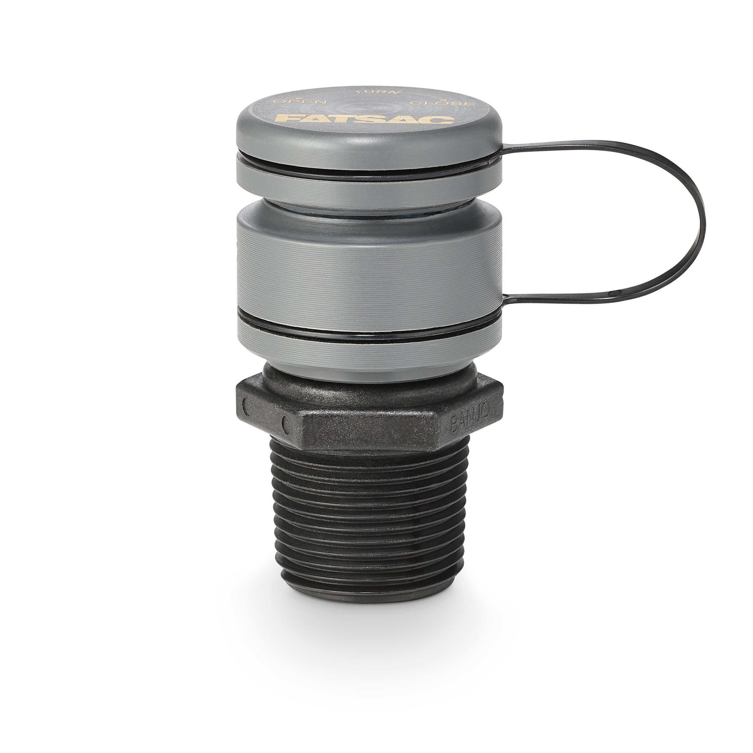 SWELL Universal 1" Tsunami Pump Adapter front view – connects Tsunami ballast pumps to SWELL, Wakemakers, Straight Line, and Ronix Eight.3 ballast bags.