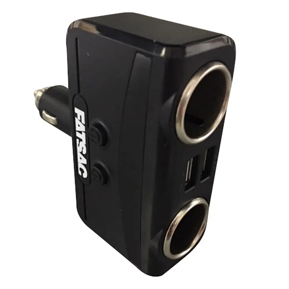 Fatsac - Dual Socket with On-Off Switches and Dual USB Ports Fatsac