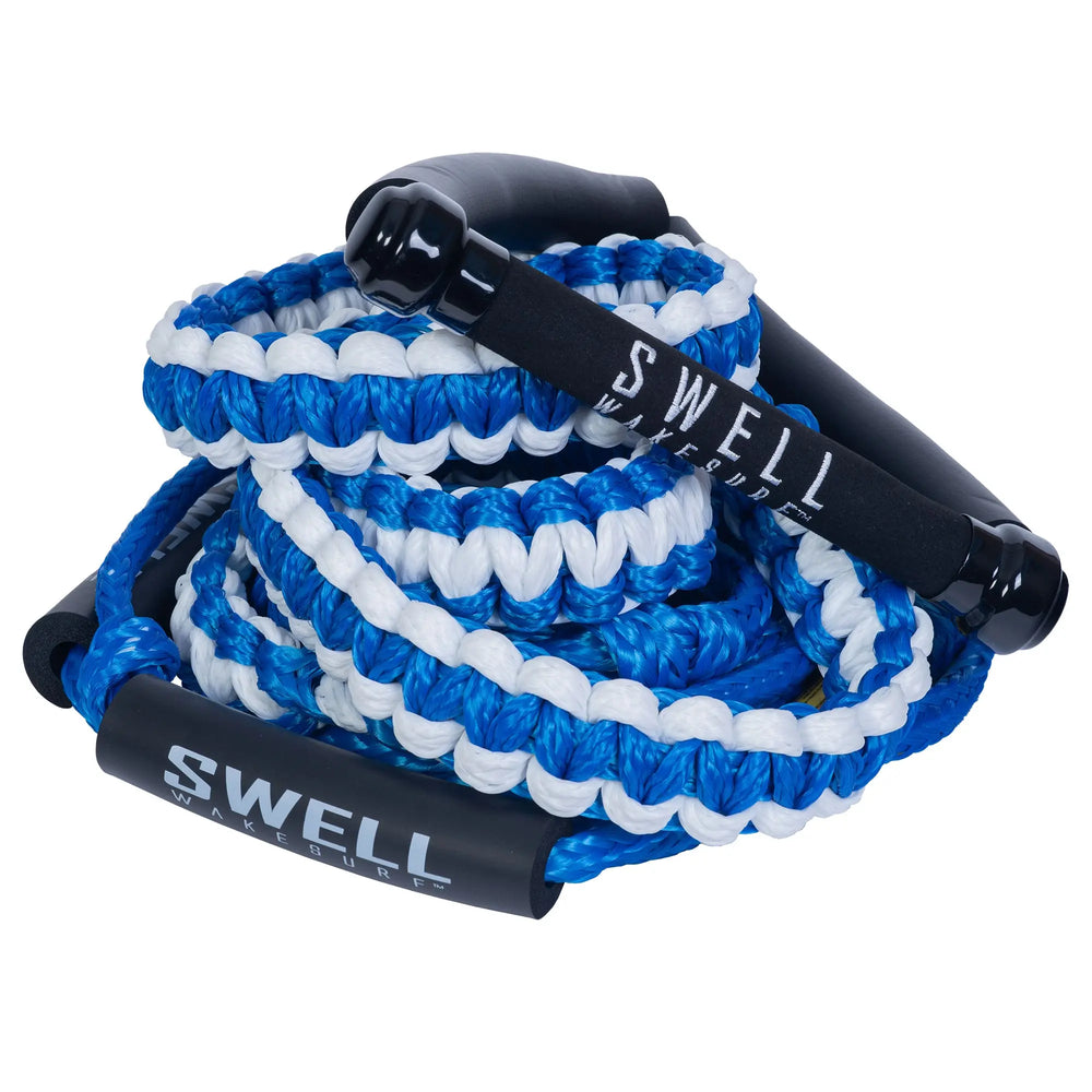 SWELL Wakesurf Premium Braided Wakesurf Rope 25 ft Adjustable Length