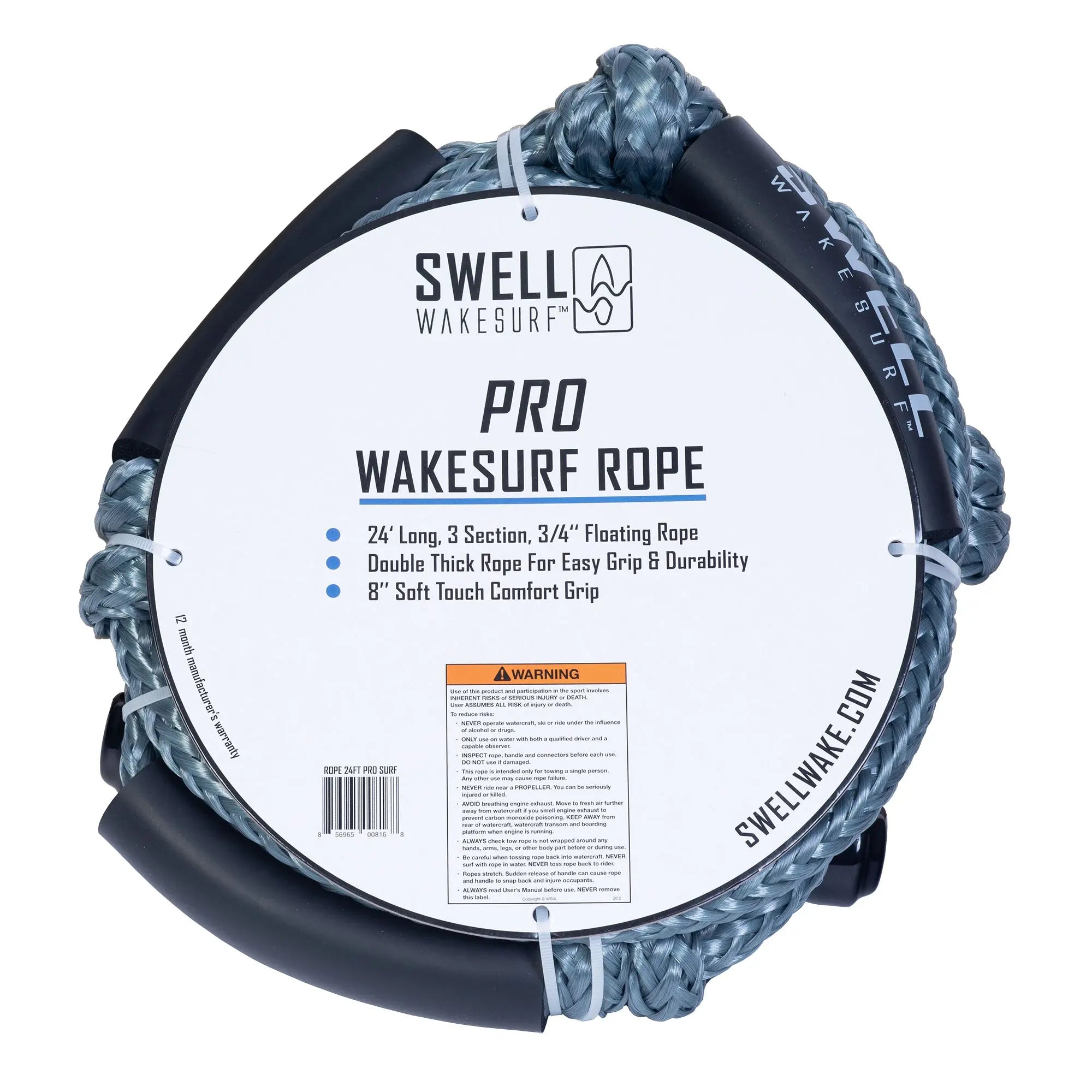 SWELL Wakesurf Pro Wakesurf Rope - 24 ft Adjustable Length SWELL Wakesurf