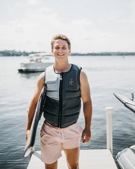 SWELL Wakesurf Vest - Men's Charcoal - Ultimate Comfort Neoprene Jacket SWELL Wakesurf