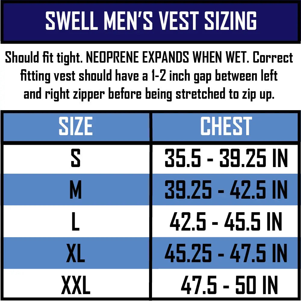 SWELL Wakesurf Vest - Men's Charcoal - Ultimate Comfort Neoprene Jacket SWELL Wakesurf